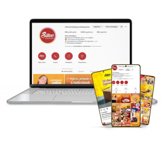 Layout responsivo do projeto de criação de sites: 