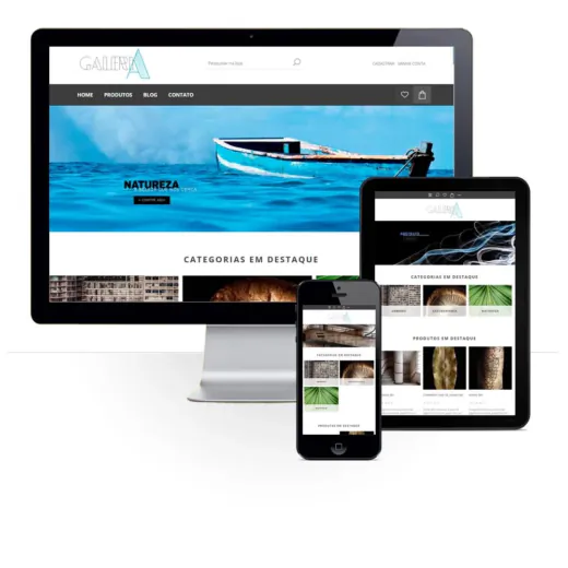 Layout responsivo do projeto de criação de sites: 