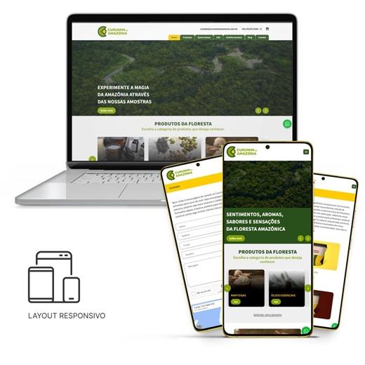 Layout responsivo do projeto de criação de sites: Responsividade aplicada ao site da Curumim da Amazônia