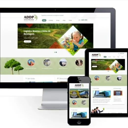 Layout responsivo do projeto de criação de sites: Simulação do layout em diferentes dispositivos