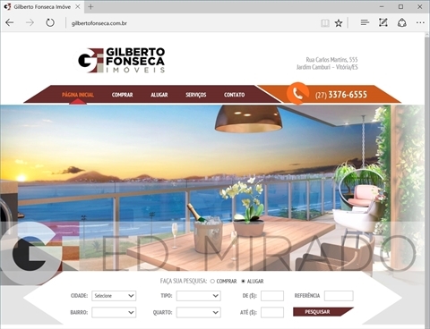 Criação de site: Gilberto Fonseca Imóveis