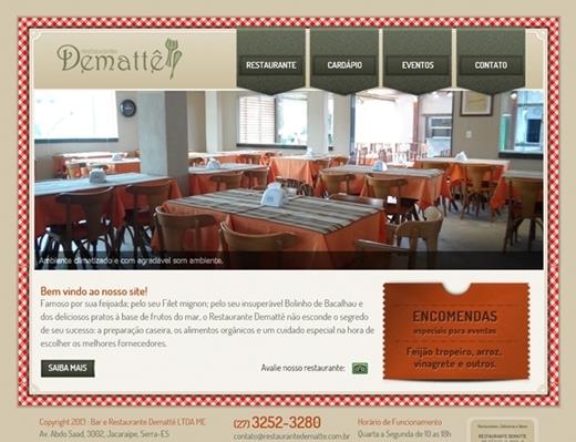 Criar Site - Restaurante Demattê