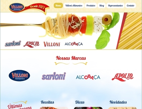 Criação de site: Villoni Alimentos