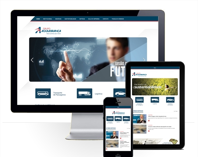 Responsividade aplicada ao layout do site