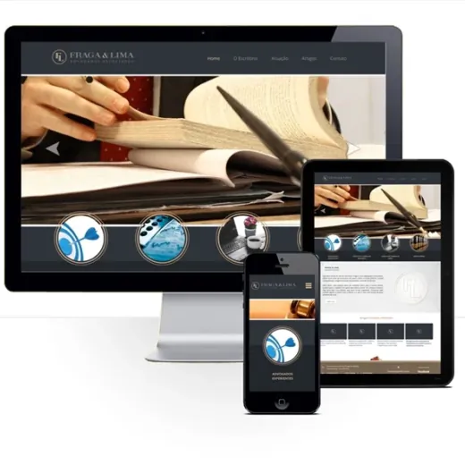 Layout responsivo do projeto de criação de sites: Simulação comportamento responsivo do site