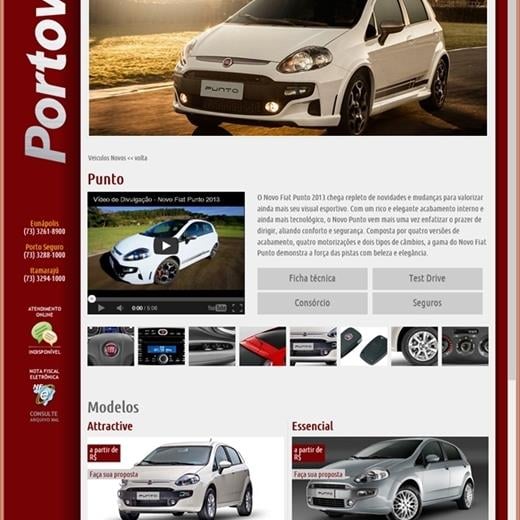 Layout responsivo do projeto de criação de sites: Página de detalhamento dos carros com riqueza de conteúdo