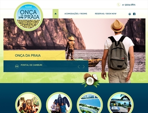 Criação de site: Onça da Praia Hostel