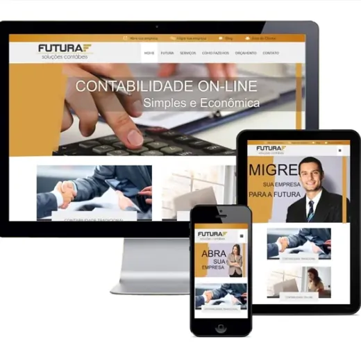 Layout responsivo do projeto de criação de sites: Simulação do comportamento responsivo do site
