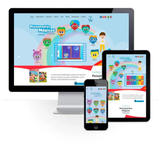 Layout responsivo do projeto de criação de sites: 