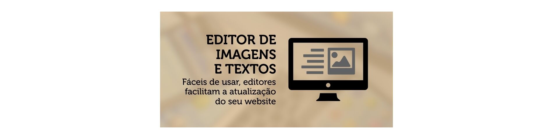 Editor de imagens e textos para websites - Editor de conteúdo para websites
