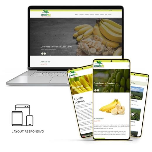 Layout responsivo do projeto de criação de sites: Responsividade aplicada ao site criado para a Docebela