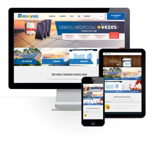 Layout responsivo do projeto de criação de sites: 