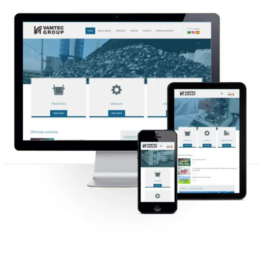 Layout responsivo do projeto de criação de sites: 