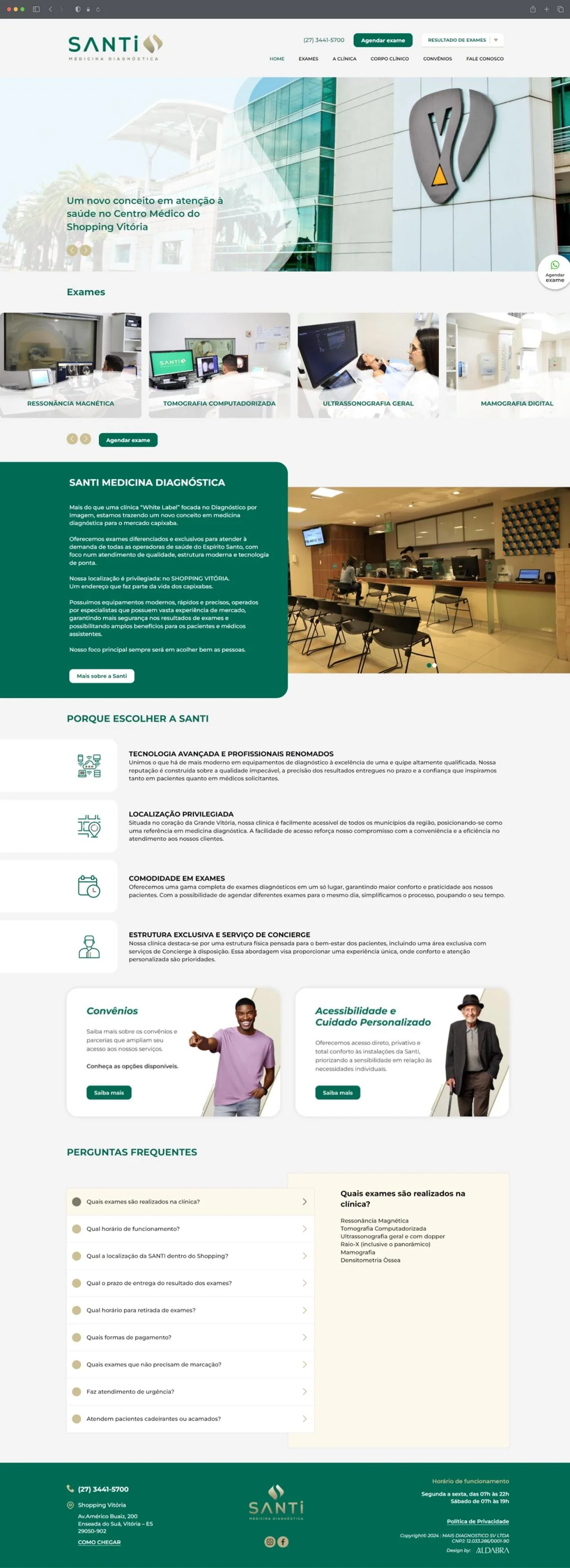 Projetos de Criar site: Layout criado para o site da Santi Medicina Diagnóstica
