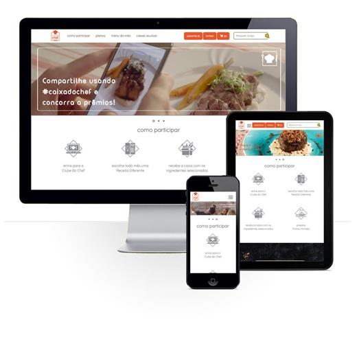 Layout responsivo do projeto de criação de sites: Layoput responsivo - Caixa do Chef