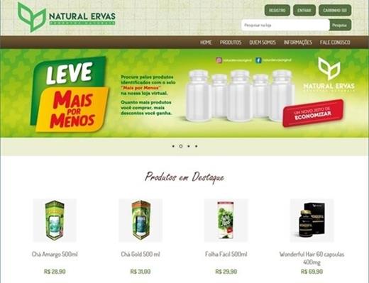 Criar e-commerce - Natural Ervas Ecommerce
