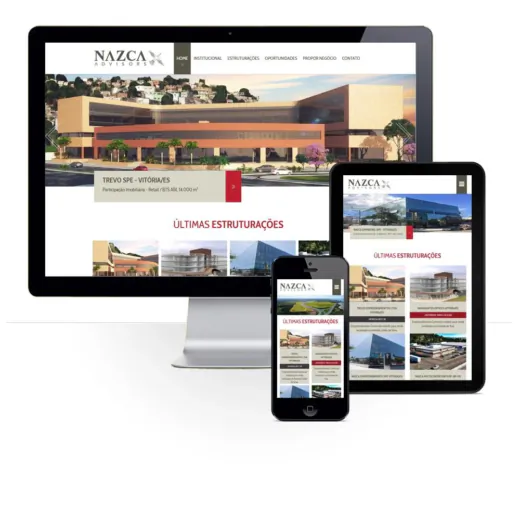 Layout responsivo do projeto de criação de sites: 