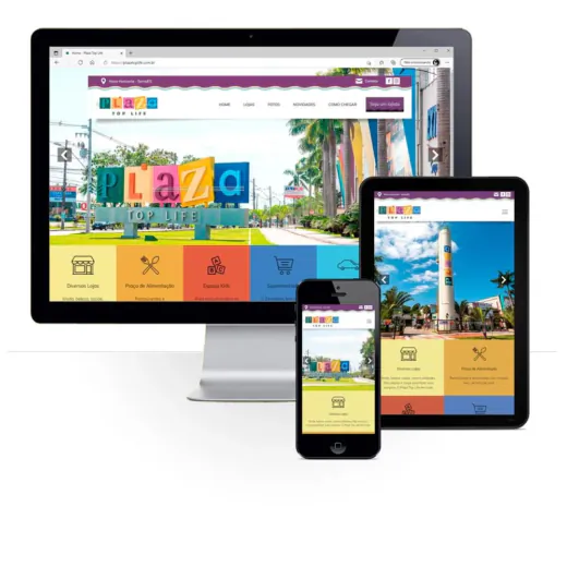 Layout responsivo do projeto de criação de sites: 