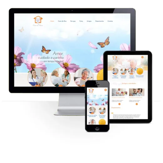 Layout responsivo do projeto de criação de sites: 