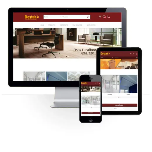 Layout responsivo do projeto de criação de sites: 