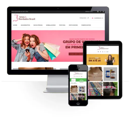 Layout responsivo do projeto de criação de sites: 